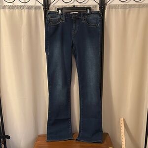 True Religion Blue Boot Cut Jeans with Lived-In Look